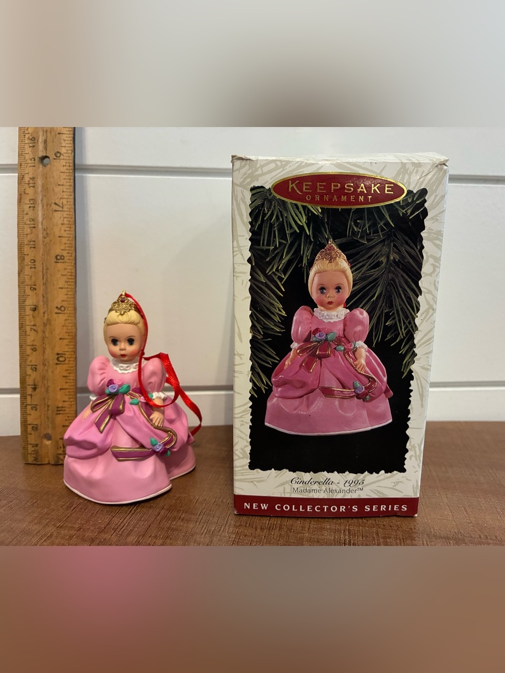Madame Alexander Pink and Gold Cinderella Ornament Doll